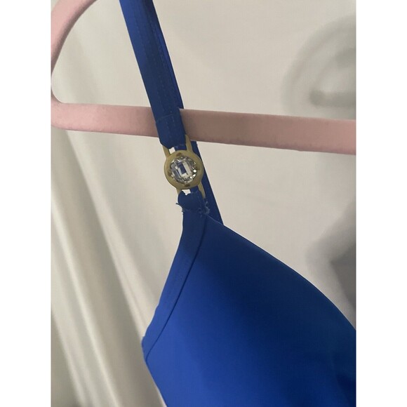 Dolcessa Swimwear Stellar Twist One-Piece Swimsuit Size Medium Blue Slimming - Picture 4 of 6